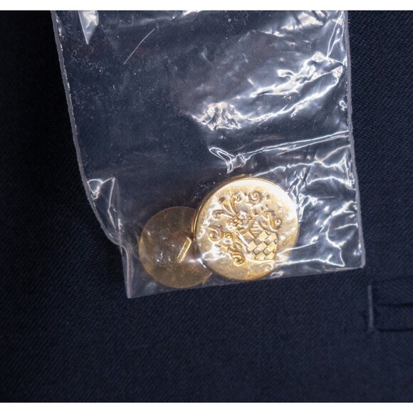 Joseph & Feiss Gold Classic Fit 100% Wool 2 Button 48S Navy Two Gold Buttons - Picture 12 of 14